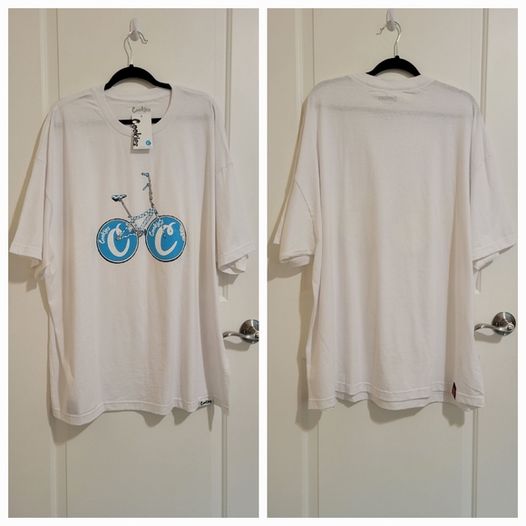 NWT Cookies Legacy Scraper Bike Short Sleeves Crew Tee White 3X - Picture 2 of 9